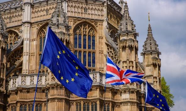 EU and UK flags 